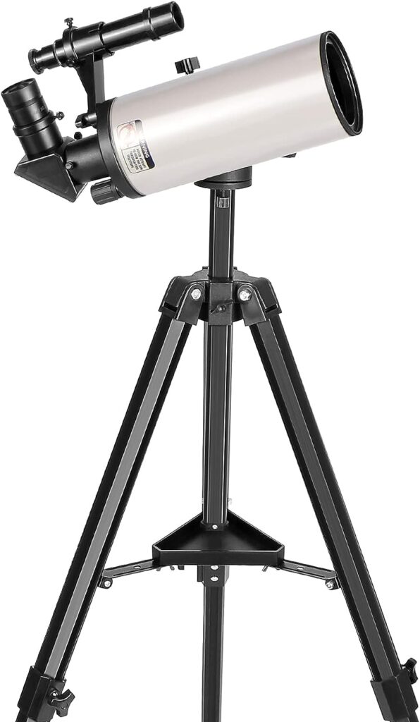 Maksutov-Cassegrain Telescope, Mak70 Telescopes for Adults Kids 1000mm Focal Length 70mm Objective Lens, Beginners Astronomy Telescope with Slow Motion Gimbal Tripod